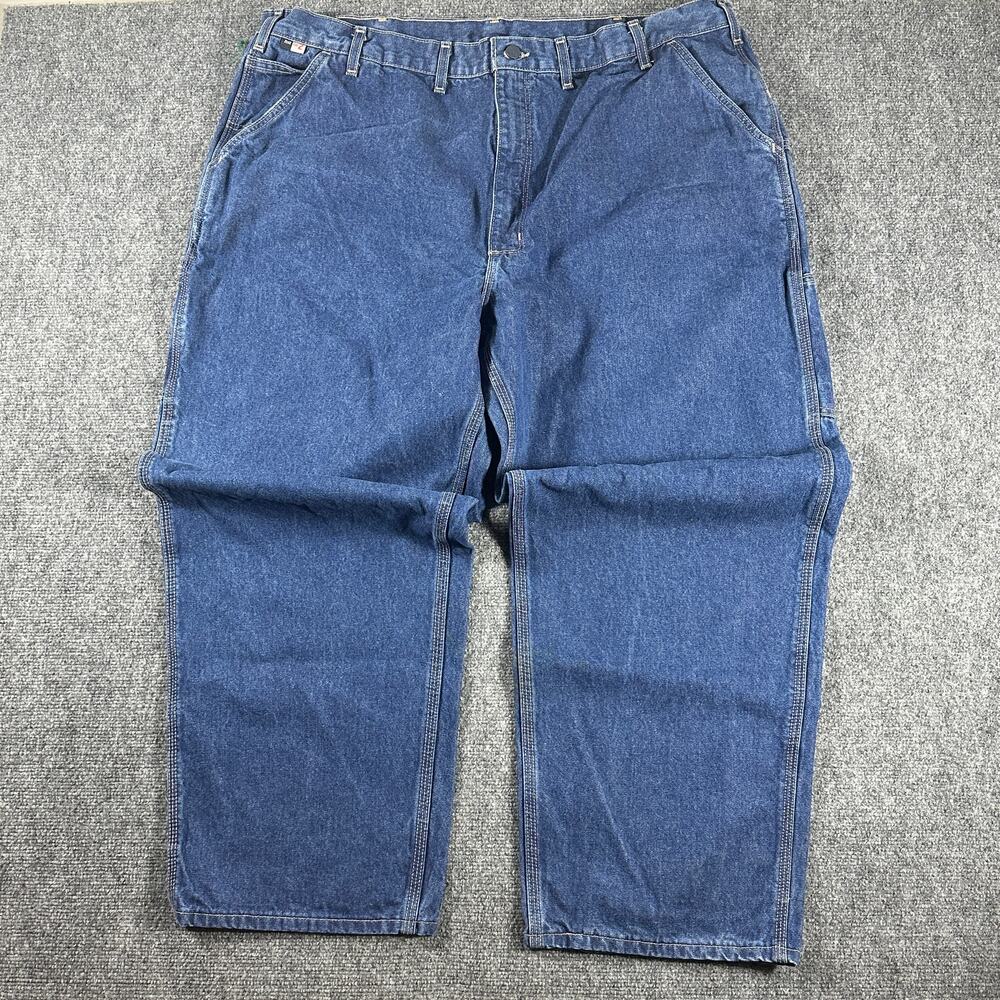 Carhartt FRB100 DNM Jeans Mens 46x30 CAT 2 NFPA 2112 Original Fit Blue
